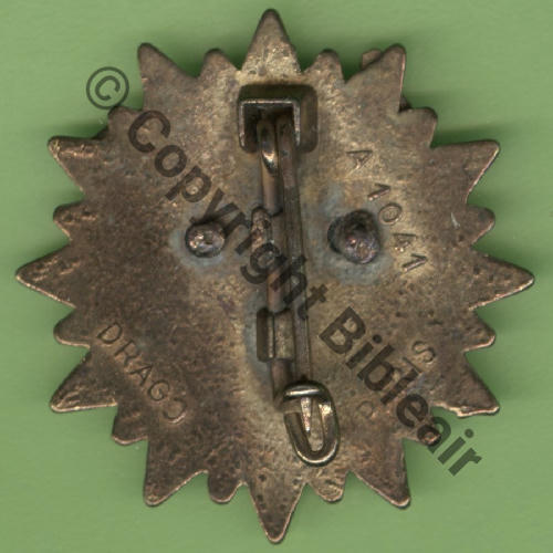 A1041 EM 1erRA & FATAC METZ  DrP Griffes et butees Dos granuleux irreg Strie 37mm AIGLE DORE Src.Y.GENTY 